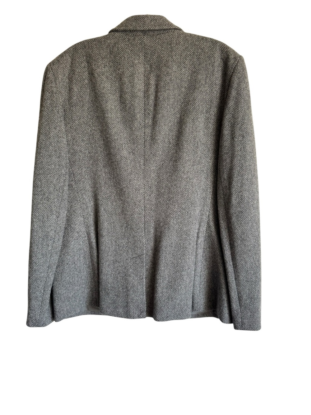 Lauren Ralph Lauren Single Button Tweed Blazer Wool Blend Gray Size 16 - Picture 4 of 13